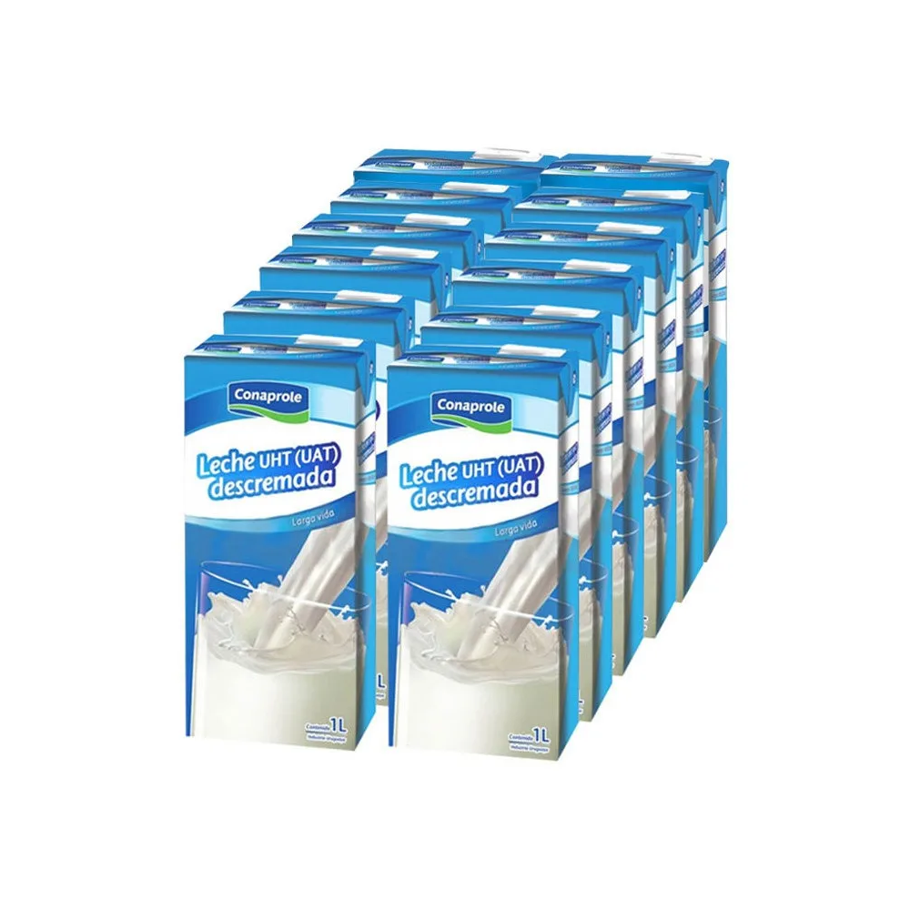 Leche Descremada Larga Vida Conaprole 1l x12 Cajas