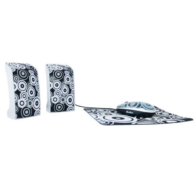 Kit Círculos Mouse+Padmouse+Parlante Kolke KMPP-100