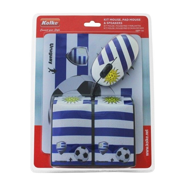 Kit Uruguay Mouse+Padmouse+Parlantes Kolke KMPP-100