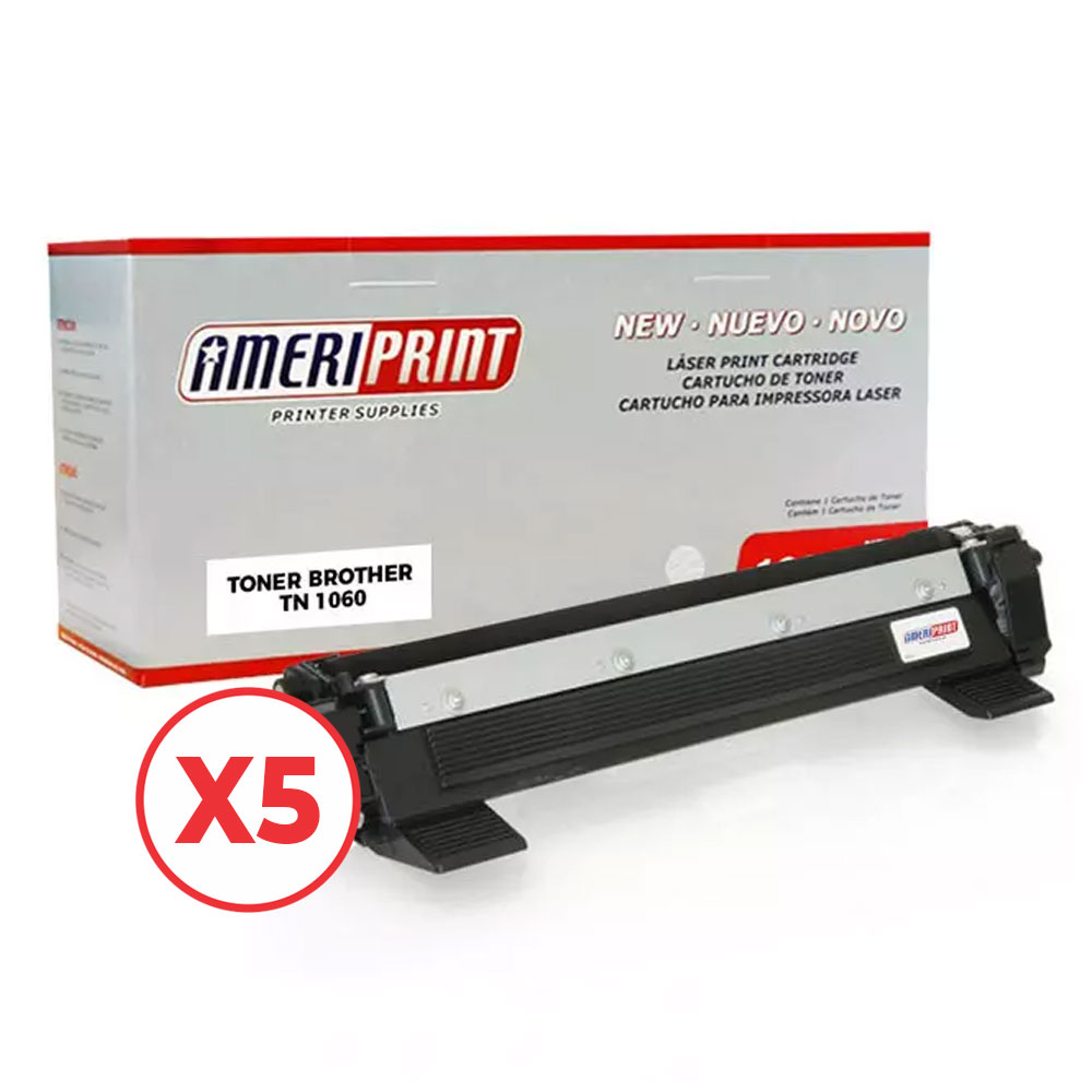 Pack x5 Toner Compatible Brother TN 1060 HL 1110 1112 Ameriprint