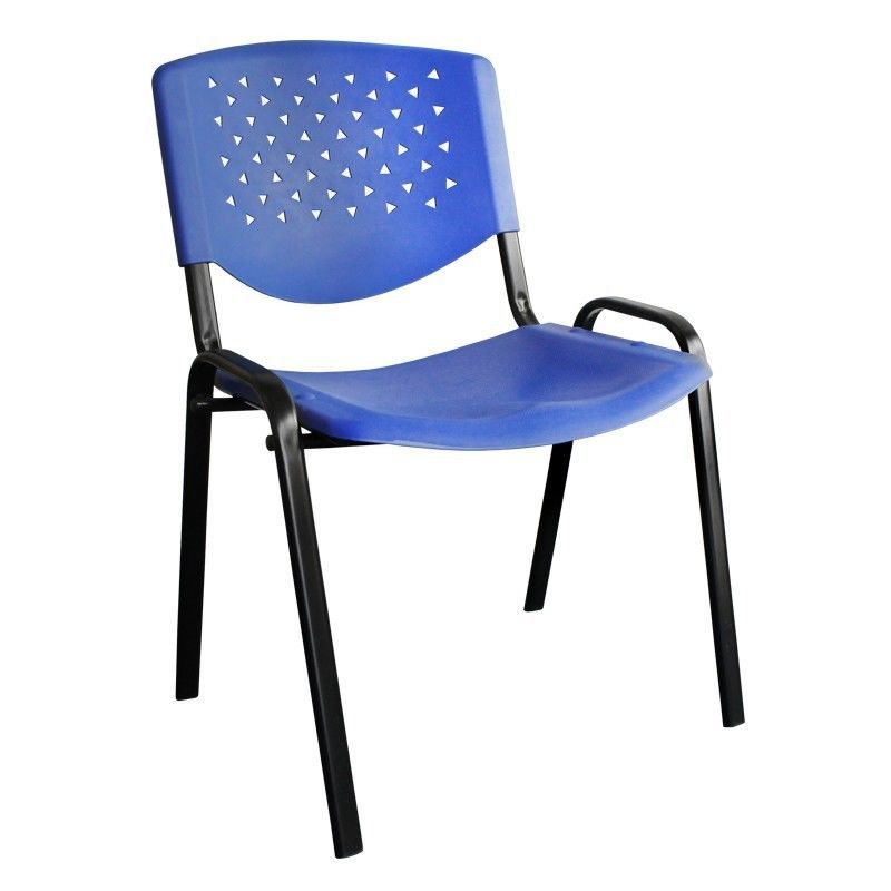 Silla Apilable Donna Milan sin Apoyabrazos Azul