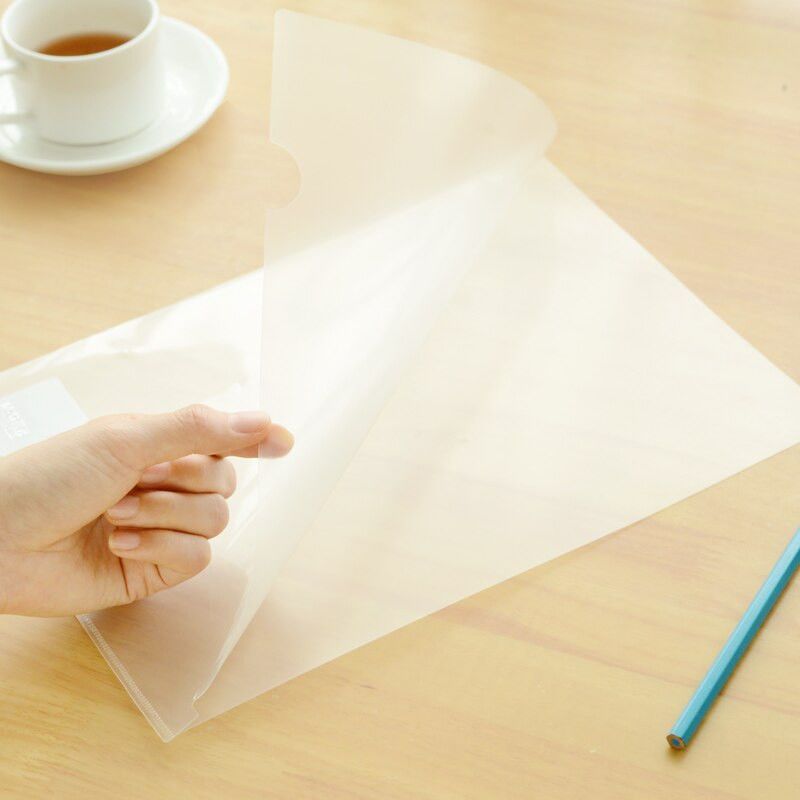 Carpeta en L A4 transparente