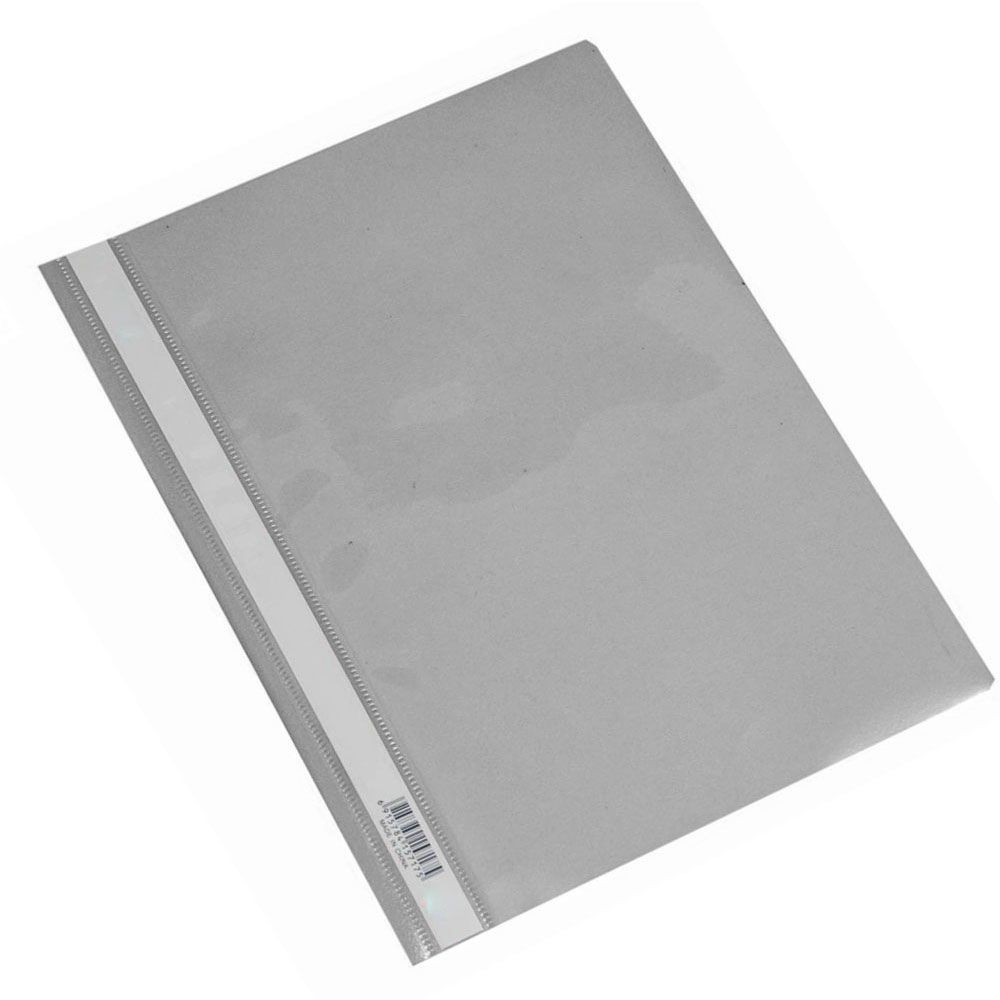 Carpeta tapa transparente oficio gris