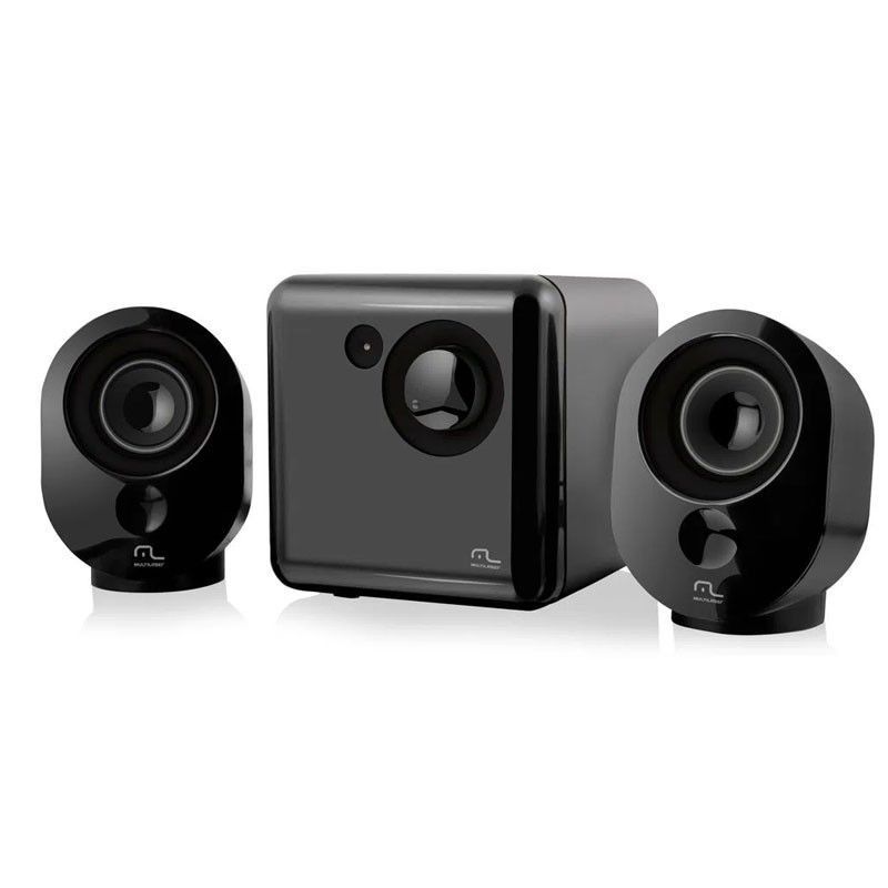 Parlantes para PC 2.1 USB 15W Multilaser SP166 Negro