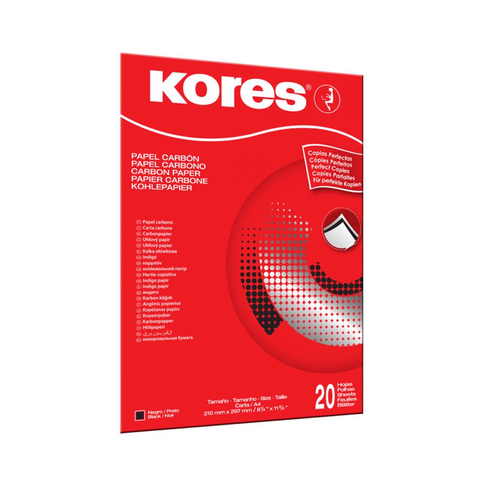 Papel carbónico negro x100 Kores