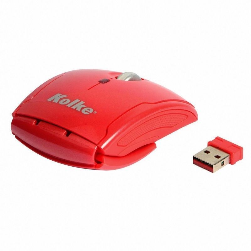 Mouse inalámbrico Kolke KM-100 rojo sin bat.