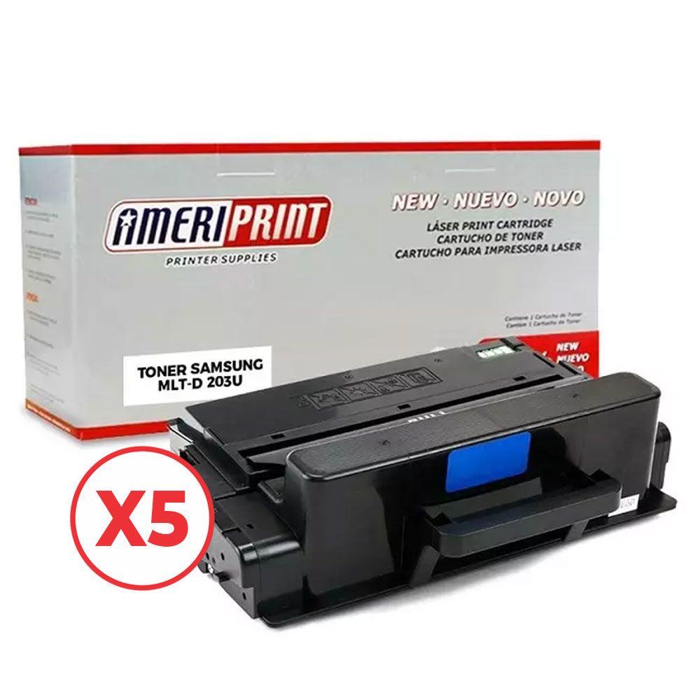 Pack x5 Toner Compatible Samsung MLT-D 203U Negro 4020 4072 4070 Ameriprint