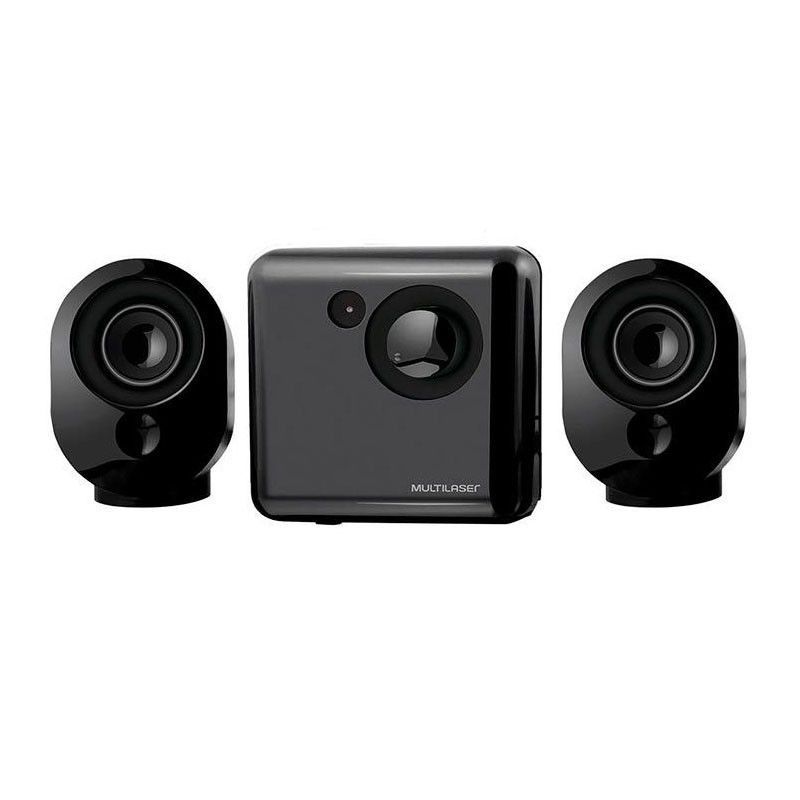 Parlantes para PC 2.1 USB 15W Multilaser SP166 Negro