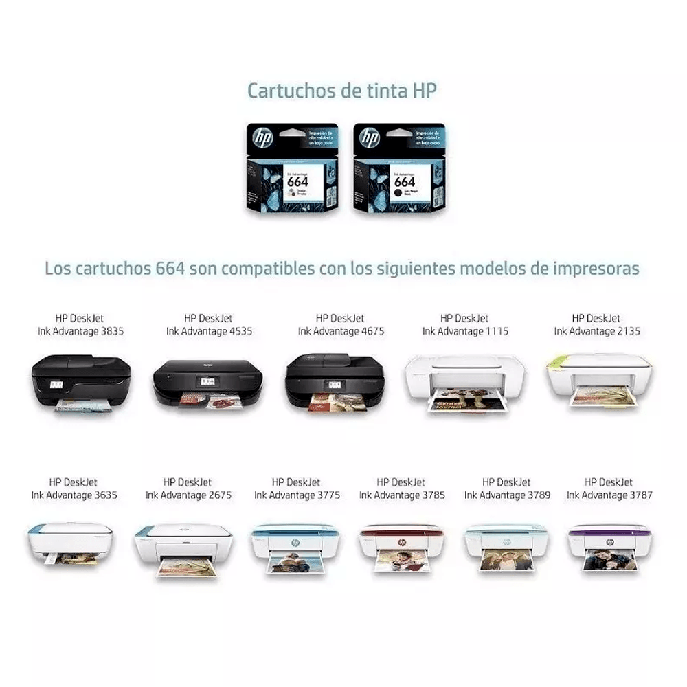 Combo Cartuchos Original Hp 664 Negro + Color 2135 2675 3775