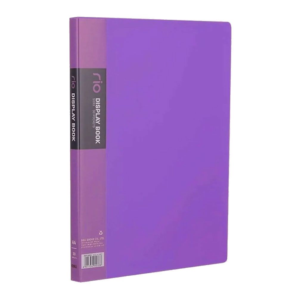Carpeta 30 fundas A4 violeta Deli E5033