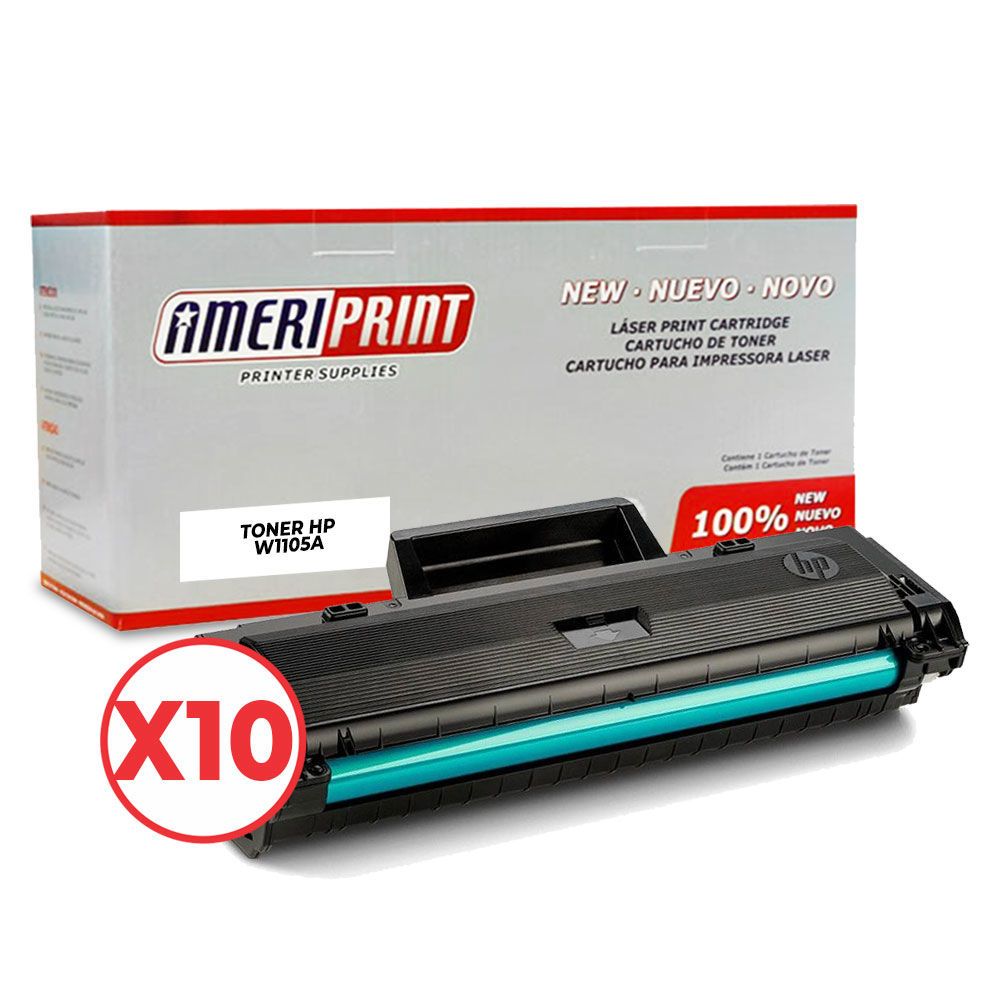 Pack x10 Toner Compatible Samsung 105A Negro 107 MPF 135 137 Ameriprint